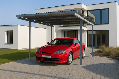 Alu carport 5 m - carport, 3